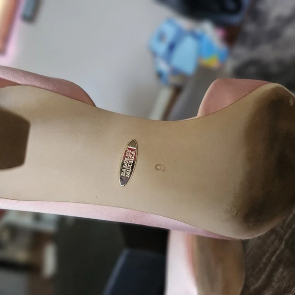 Badgley Mischka Pink Embellished Women's Shoes Sz 9 - Picture 7 of 8